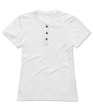 Majica kratkih rukava s gumbima za žene ST9530WHI (White)